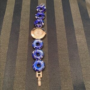 Chico's Silver and Blue Quartz Watch